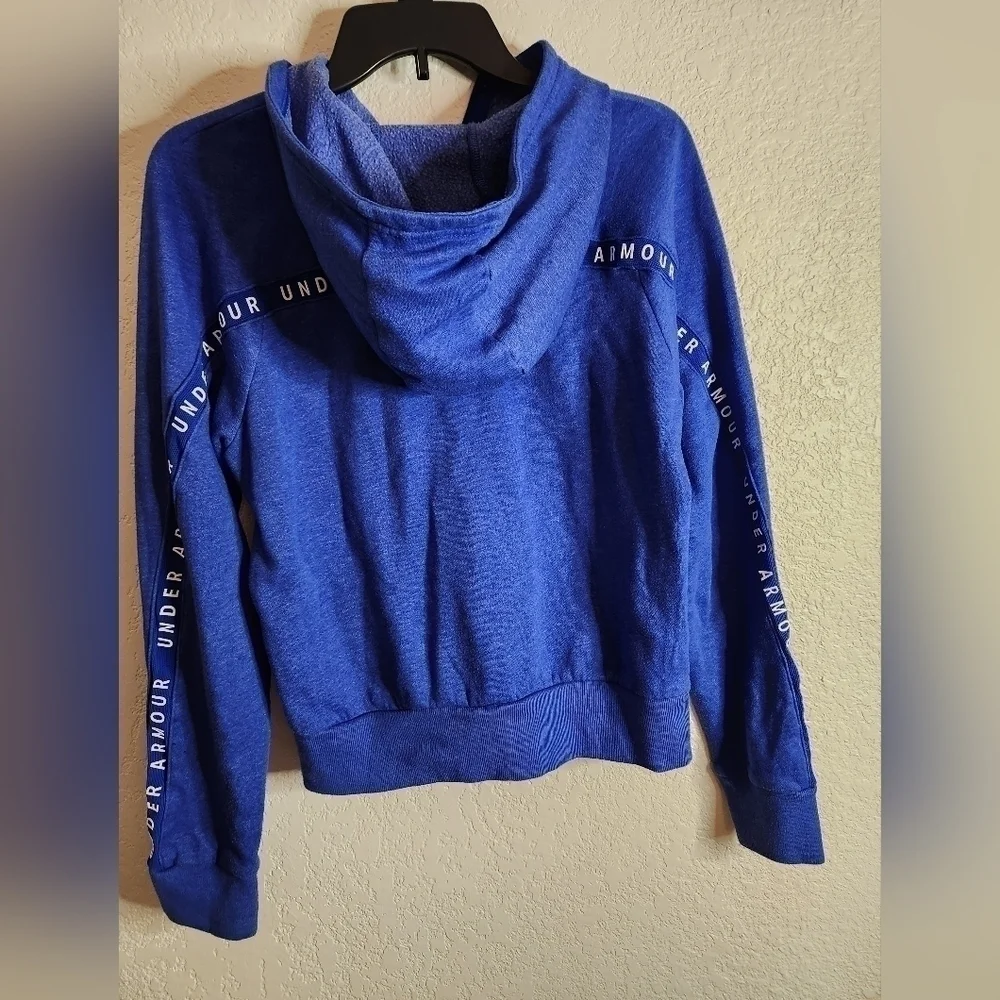 Under Armour Blue Zip Hoodie sz Medium - Picture 8 of 9
